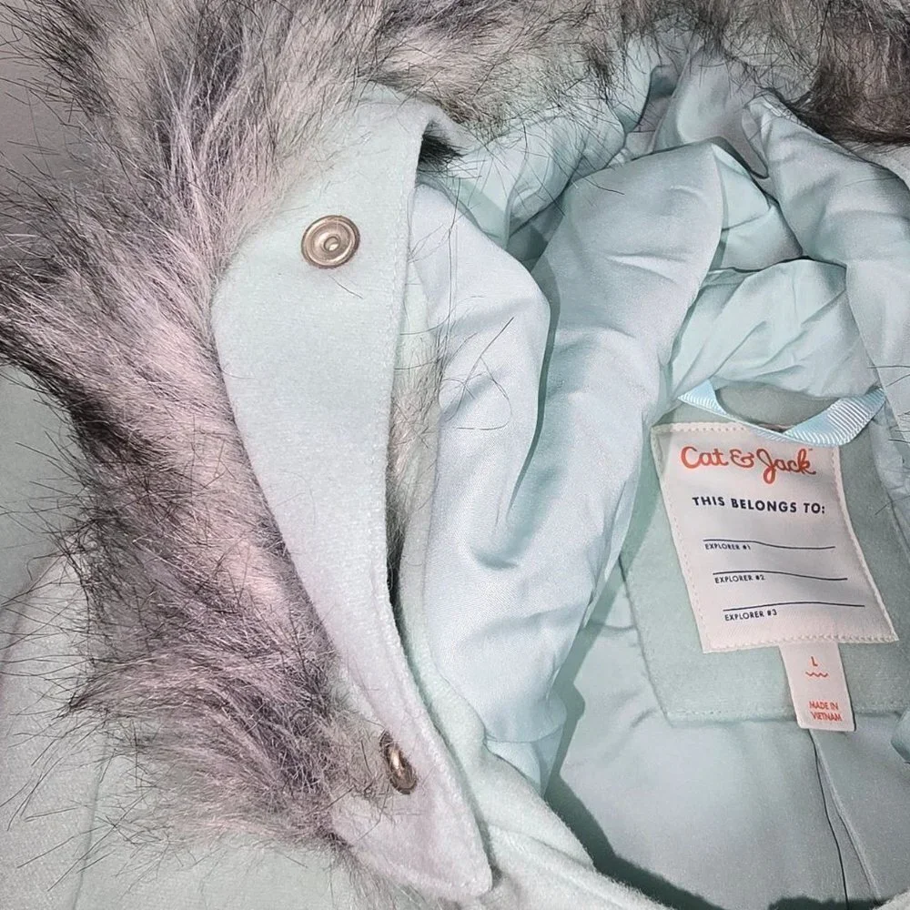 Girls' Faux Wool Jacket | Cat & Jack | Small (6/7)